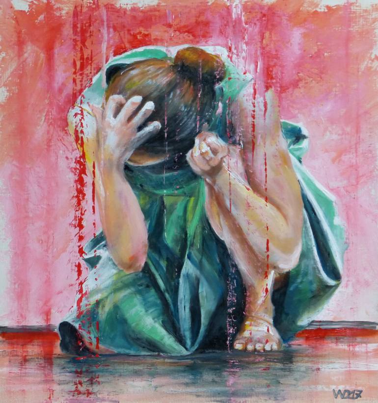 770x822 Saatchi Art Red Rain Painting By Dietrich Weisenborn - Red Rain Painting