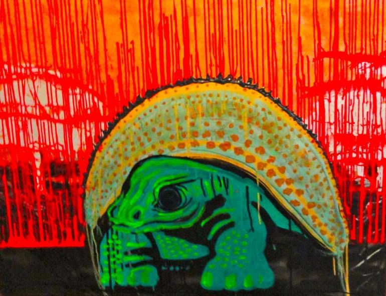 770x590 Saatchi Art Red Rain Painting By Pamela Johnson - Red Rain Painting