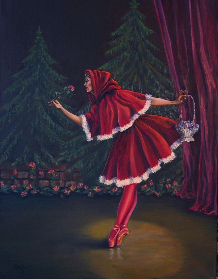 705x900 Little Red Riding Hood Painting By Maren Jeskanen - Red Riding Hood Painting