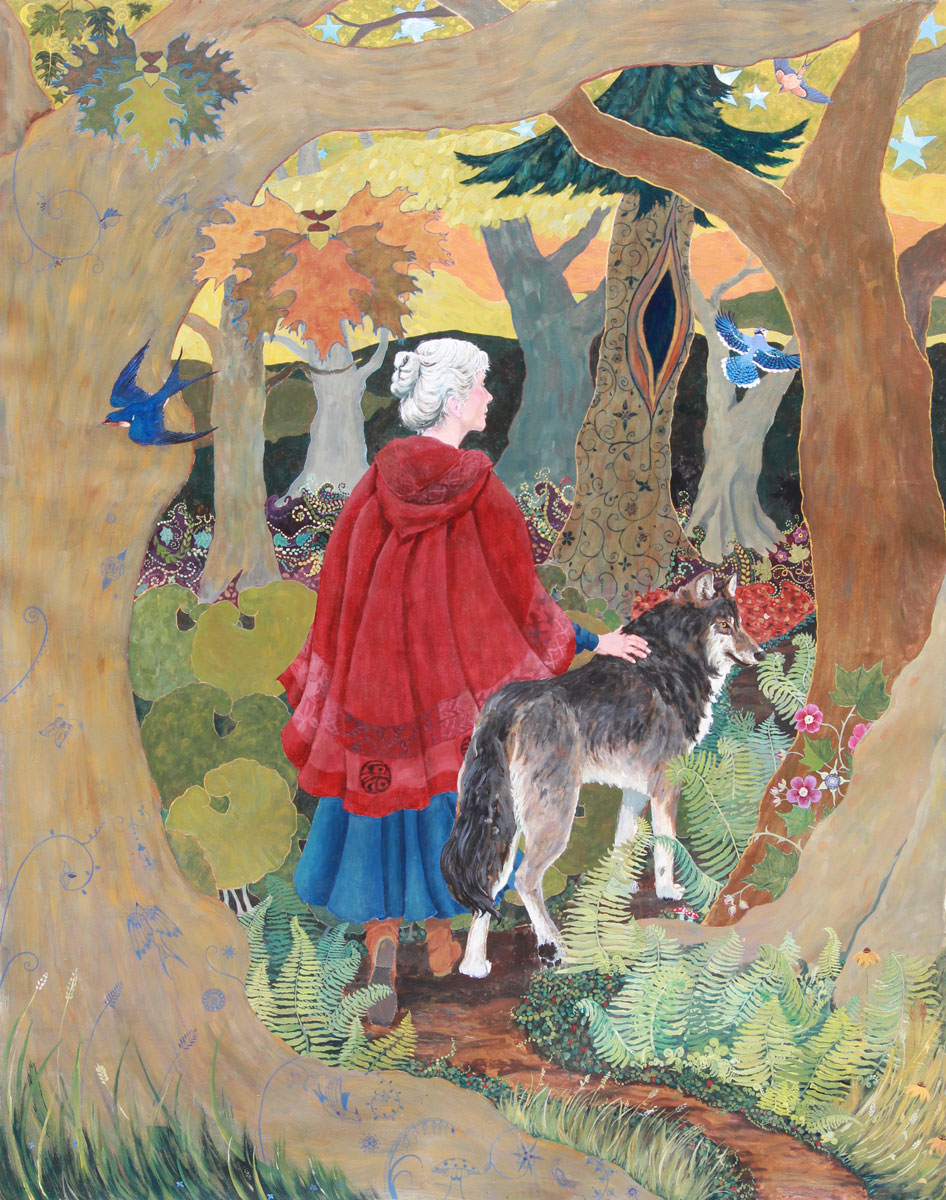 946x1200 Red Riding Hood And Wolf - Red Riding Hood Painting