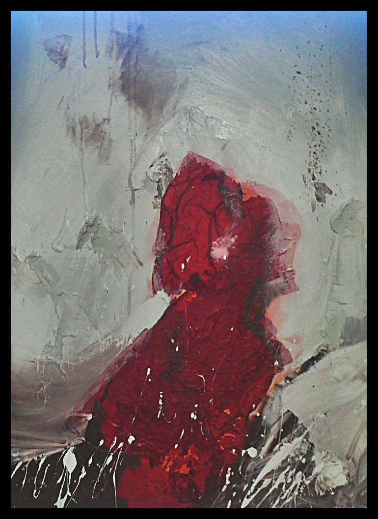 770x1056 Saatchi Art Little Red Riding Hood Painting By Marlene Demonte - Red Riding Hood Painting