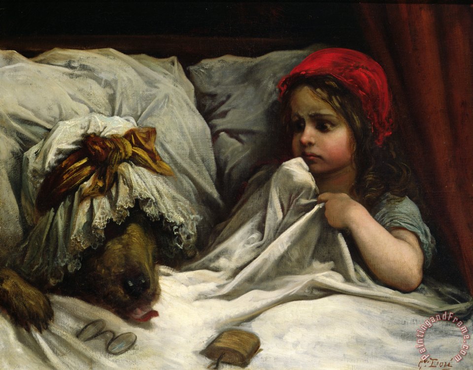960x751 Gustave Dore Little Red Riding Hood Painting - Red Riding Hood Painting