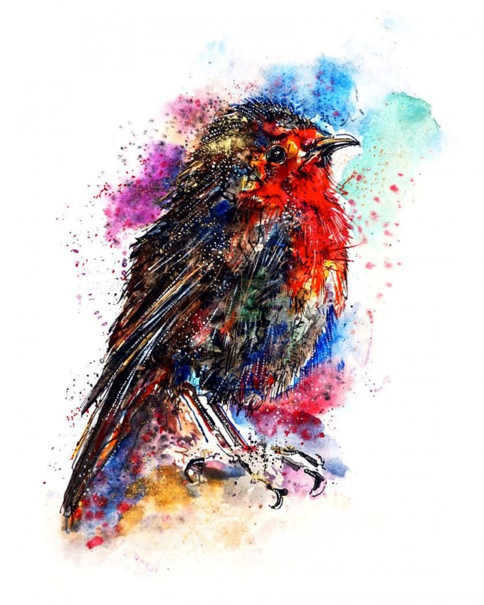 680x850 Emily Tan - Red Robin Painting