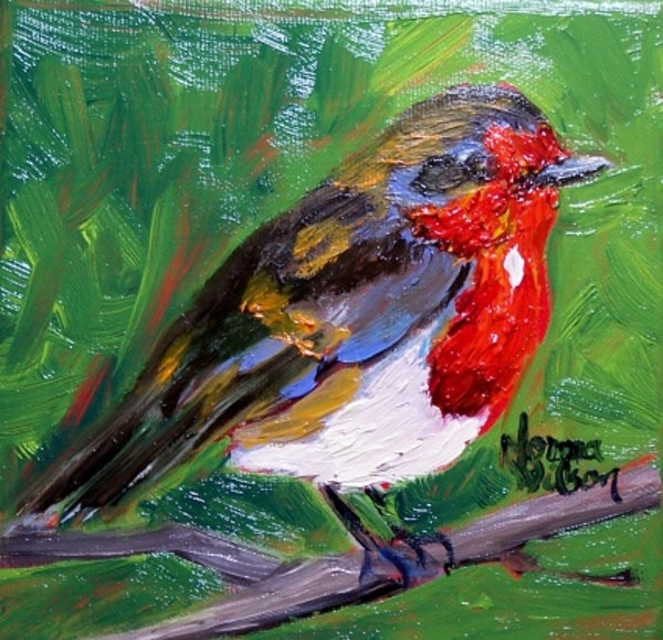 Red Robin Painting at PaintingValley.com | Explore collection of Red ...