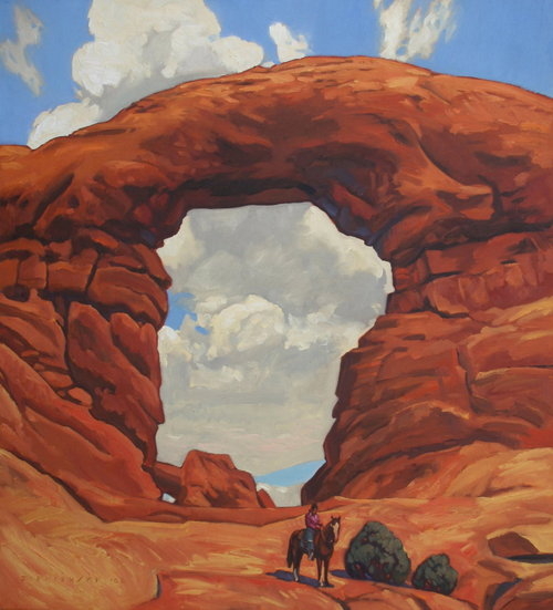 500x551 Red Rock Rider - Red Rock Painting