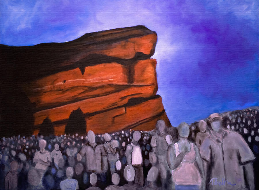 900x661 Red Rocks Painting By Tabetha Landt Hastings - Red Rock Painting