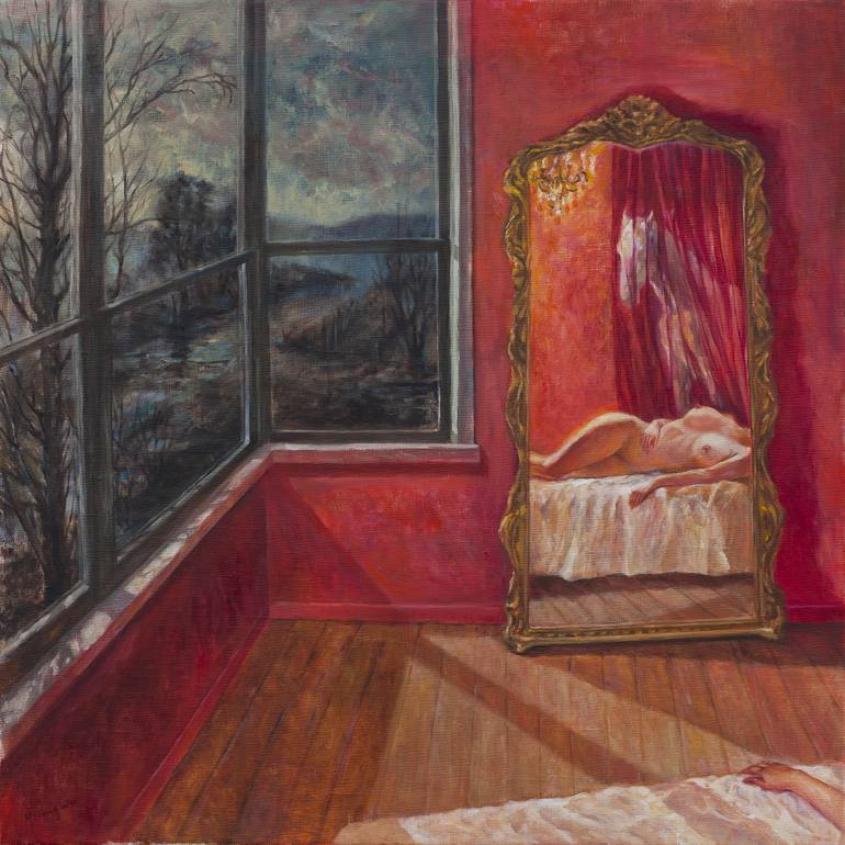 770x770 Saatchi Art The Red Room Painting By Yifang Wu - Red Room Painting