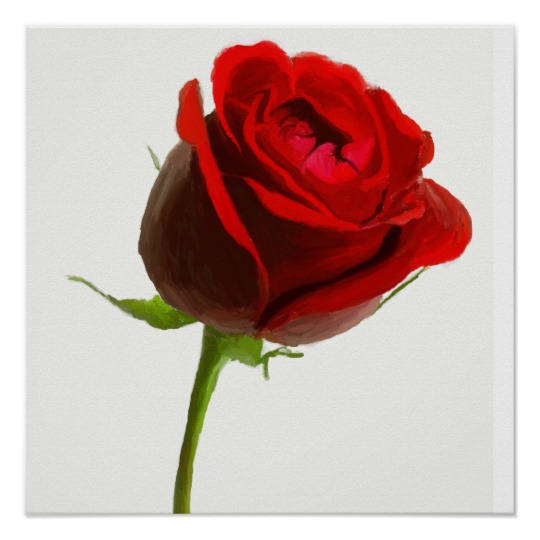 Red Rose Oil Painting at PaintingValley.com | Explore collection of Red ...