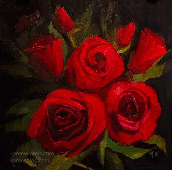 Red Rose Oil Painting at Explore collection of Red