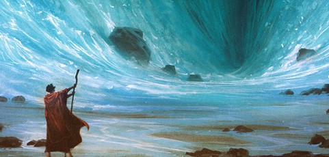481x230 Exodus 13 14 The Parting Of The Red Sea - Red Sea Painting