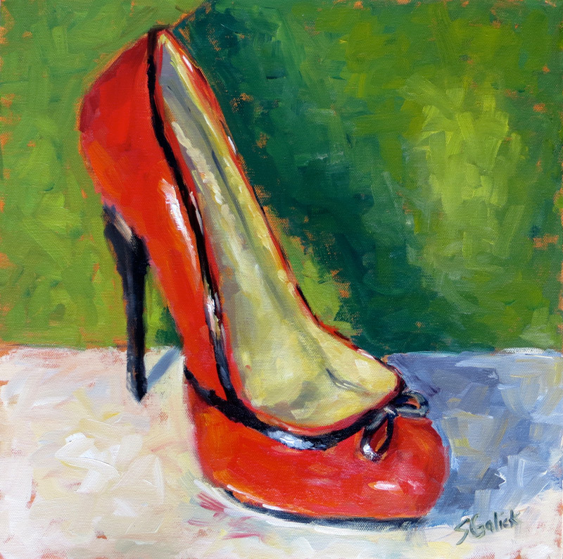 Red Shoe Painting at PaintingValley.com | Explore collection of Red ...