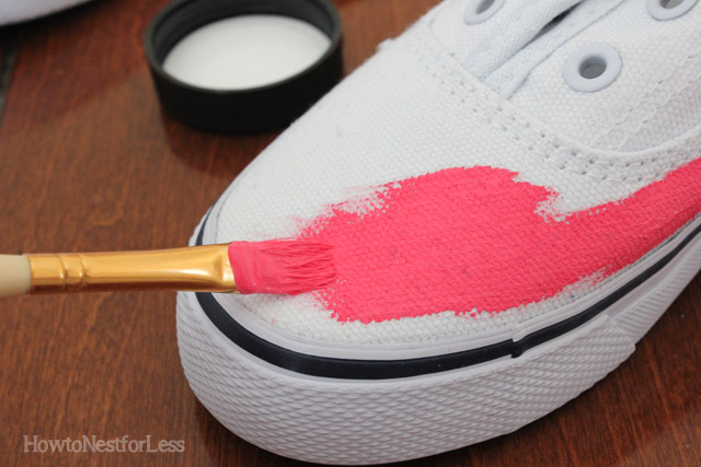 640x427 Hand Painted Kids Tennis Shoes - Red Shoe Painting