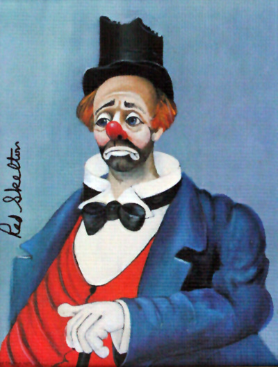 400x529 Little Blue Clown, The Fine Art Of Red Skelton - Red Skelton Clown Painting
