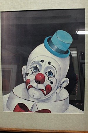 300x450 Original 1947 Red Skelton Sad Face Clown Transfer - Red Skelton Clown Painting
