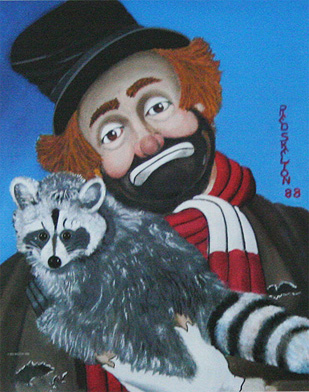 309x392 Prints On Canvas, The Fine Art Of Red Skelton - Red Skelton Clown Painting