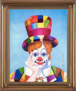 249x300 Red Skelton Artist Painter - Red Skelton Clown Painting