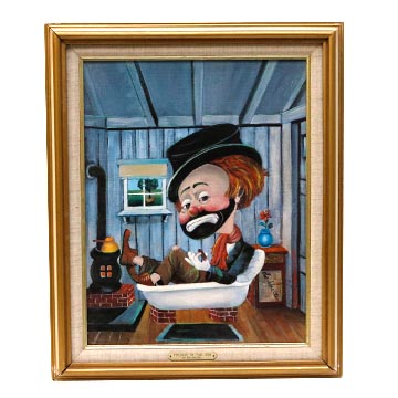 360x360 Reproduction Painting Of Freddie In The Tub By Red Skelton Ebth - Red Skelton Painting
