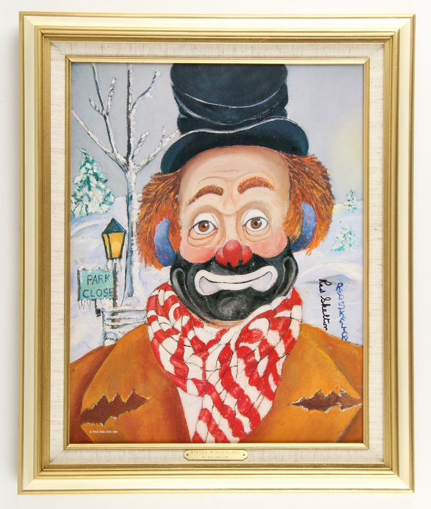 847x1000 Online Sports Memorabilia Auction Pristine Auction - Red Skelton Painting Value