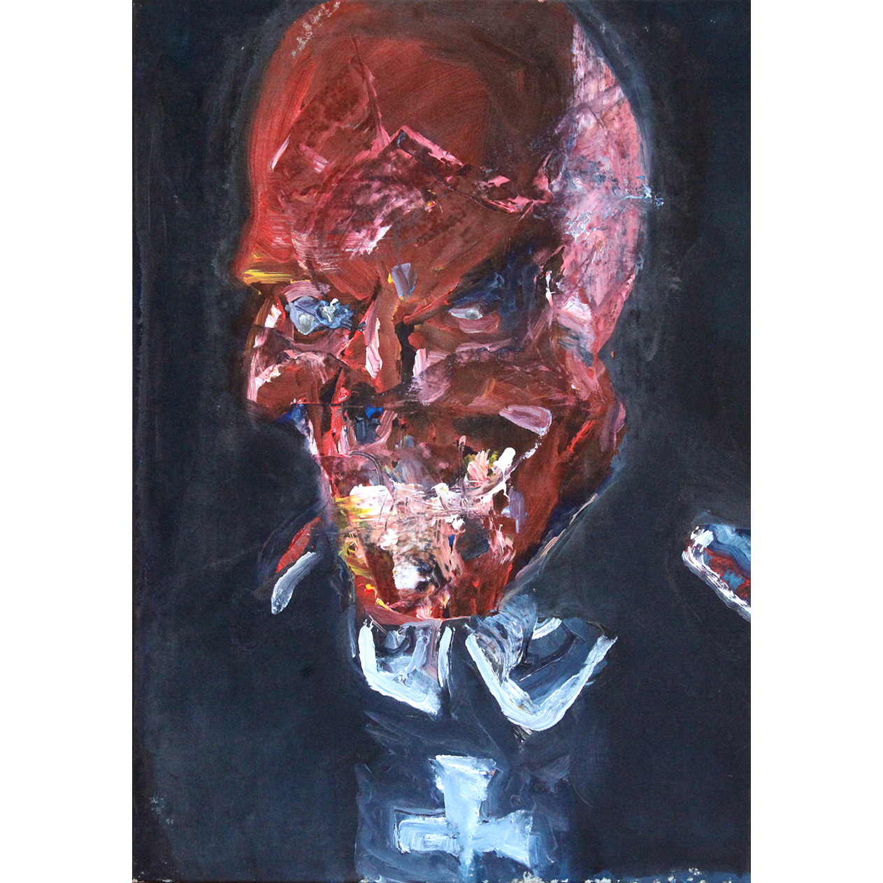 1263x1263 Red Skull - Red Skull Painting