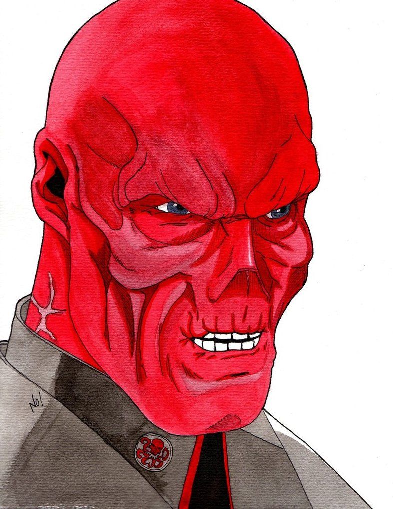 786x1017 Red Skull Painted With Watercolor The Art Of No! - Red Skull Painting