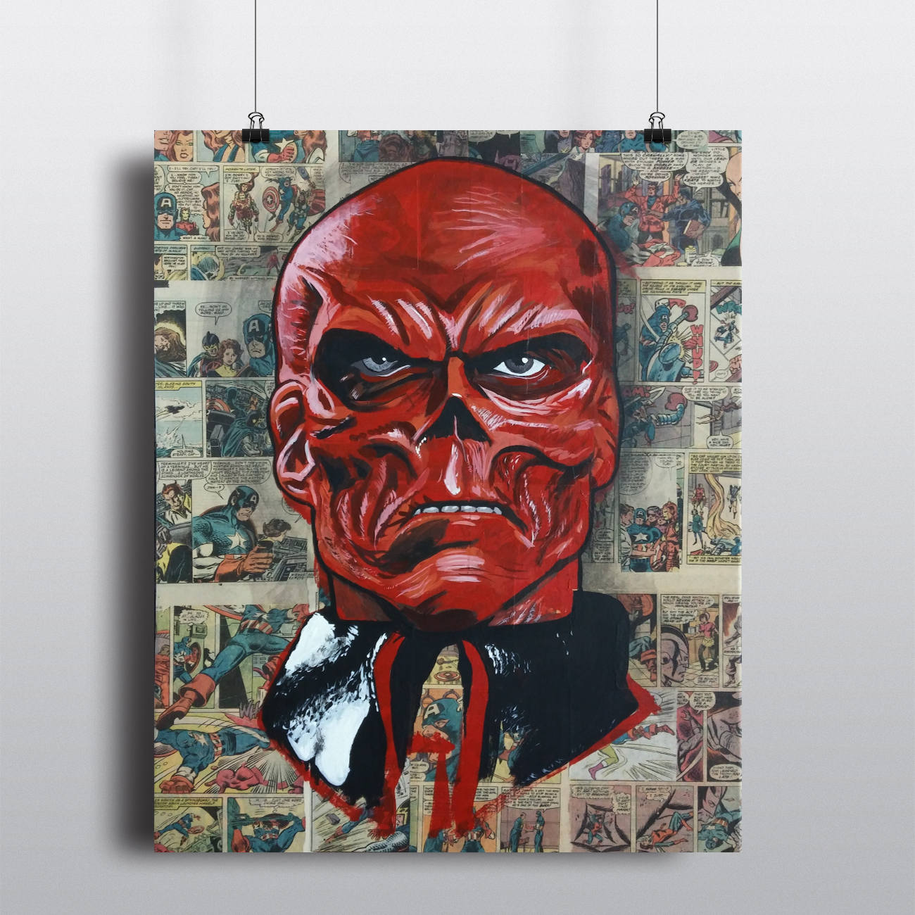 1300x1300 The Red Skull - Red Skull Painting