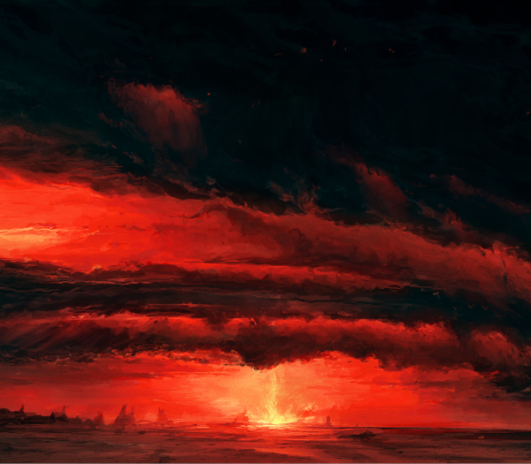 600x525 Interview With Digital Painter, Chris Cold - Red Sky Painting