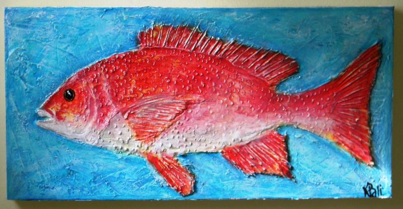 800x415 My Art - Red Snapper Painting