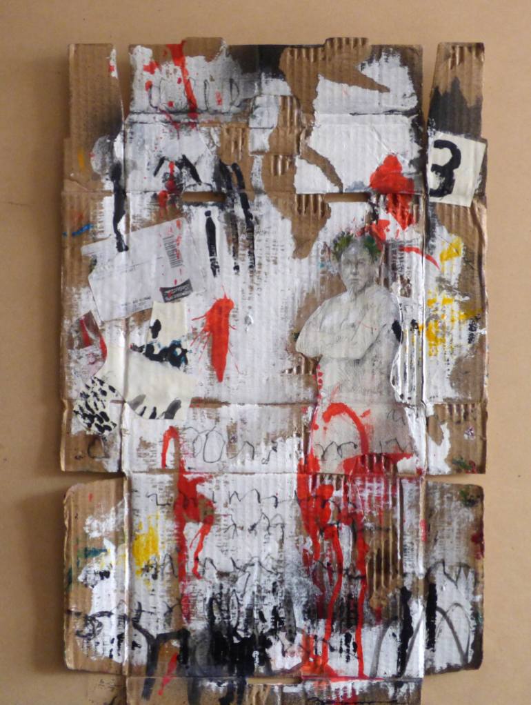 770x1022 Saatchi Art Emperador De Medias Rojas Emperor Of Red Sox Painting - Red Sox Painting