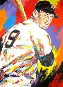 217x300 Ted Williams Boston Red Sox 40x55 Abstract Pop Art Acrylic John - Red Sox Painting