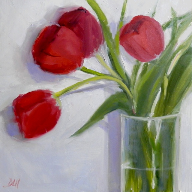 640x639 Debi Hinshaw - Red Tulip Painting