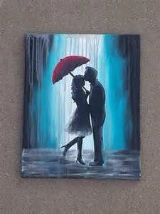 225x300 This Piece Of Art Best Represents Emphasis Because Of The Single - Red Umbrella Canvas Painting