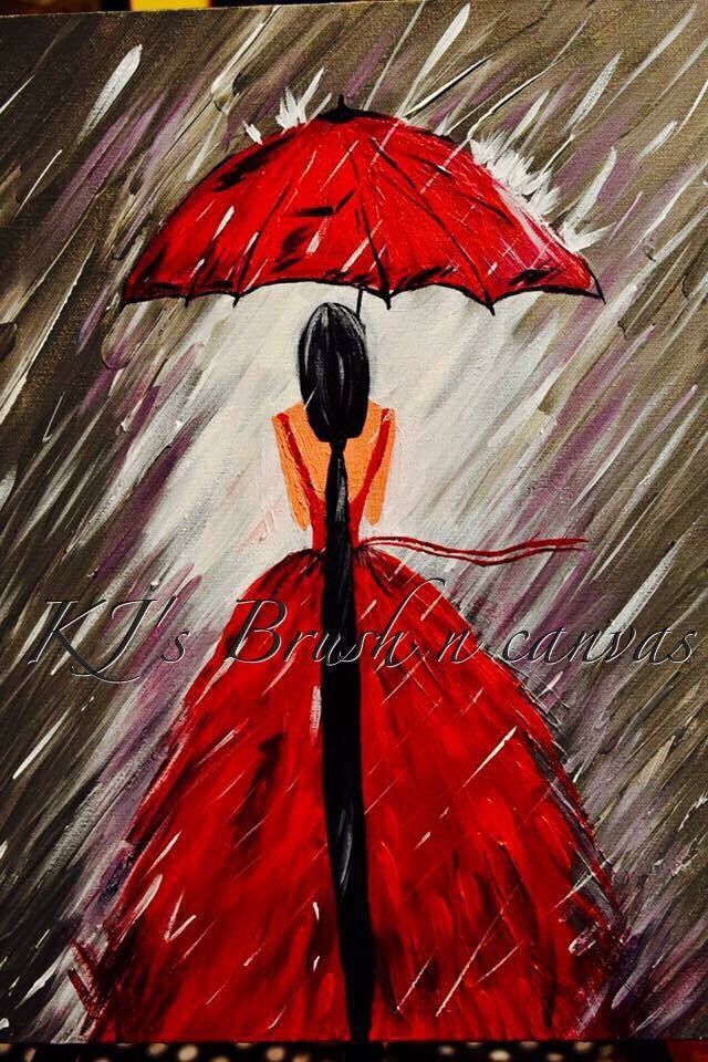 640x960 All The Paintings In This Shop Are Originals This Umbrella - Red Umbrella Painting