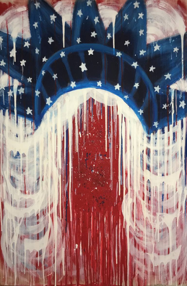 770x1180 Saatchi Art Red White And Blue Painting By Clare Chapman - Red White And Blue Painting