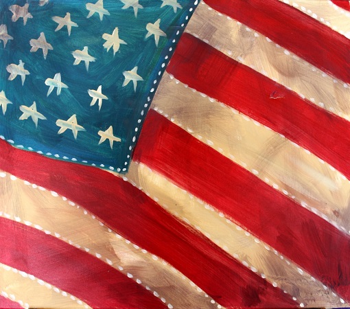 510x450 How To Paint The American Flag - Red White And Blue Painting