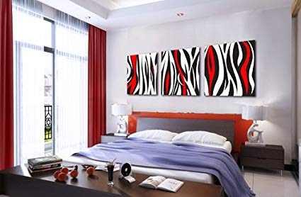 425x278 Espritte Art Huge Red And Black And White Abstract Art - Red White Black Painting