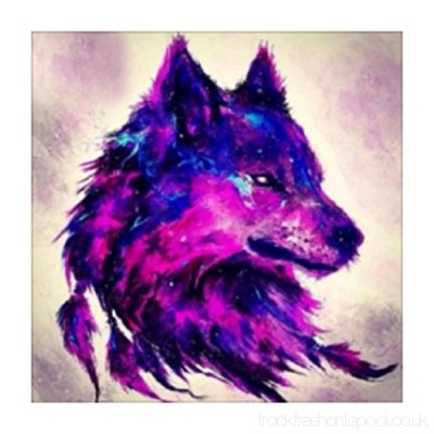 400x400 5d Red Wolf Diamond Painting Embroidery Diy Cross Stitch Home - Red Wolf Painting
