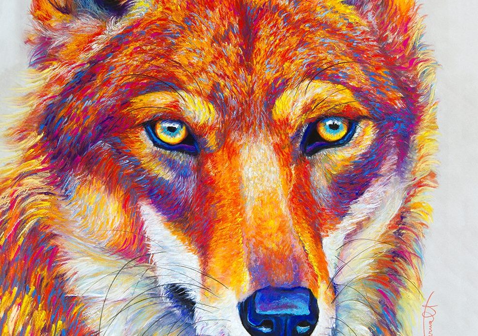 986x693 Cover Artist Jen Starwalt - Red Wolf Painting