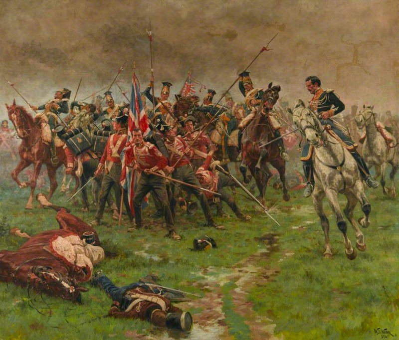 800x682 Reputations, Redcoats, Amp Squares British Soldiers At Waterloo - Redcoats Painting