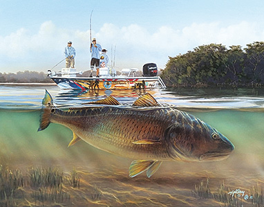 Redfish Wall Art Print, Redfish Fishing Artwork Gift, Red Drum Pastel  Painting Print, Choice of Sizes Hand Signed Fishing Print By Jack Tarpon