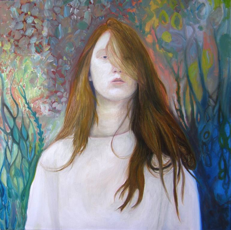 770x764 Saatchi Art Redhead Painting By Anat Baron Gilboa - Redhead Painting