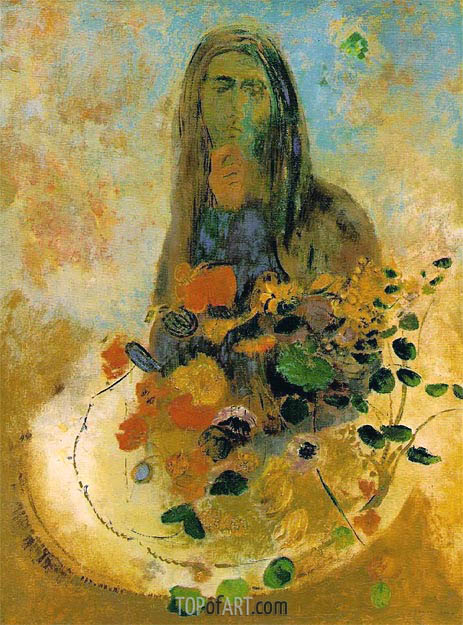 463x625 Mystery Odilon Redon Painting Reproduction 3588 Topofart - Redon Painting