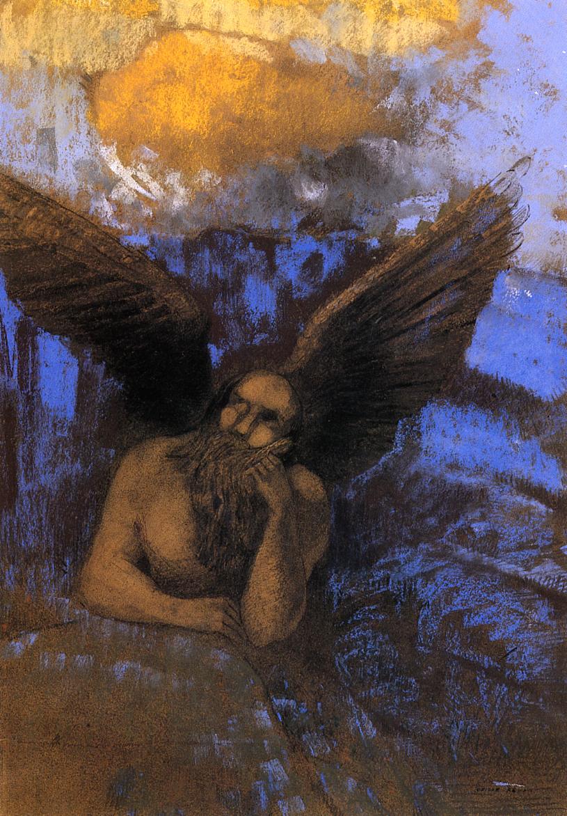 815x1172 Aged Angel Painting Odilon Redon Oil Paintings - Redon Painting