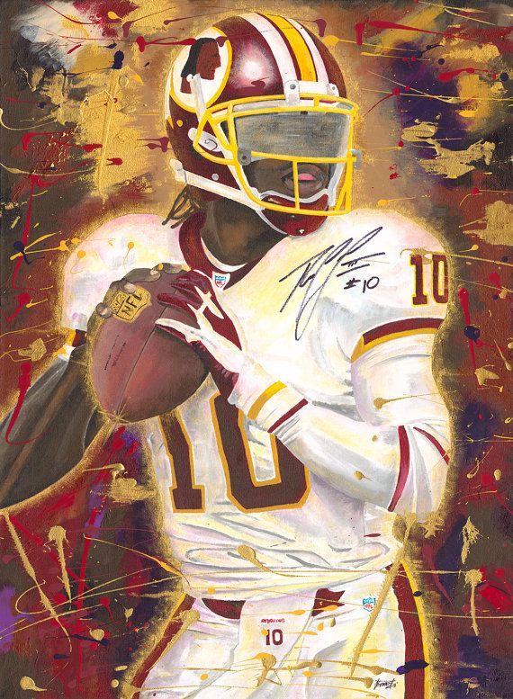 570x777 Rg3, Washington Redskins, Art, Artwork, Painting, Print On Etsy - Redskins Painting