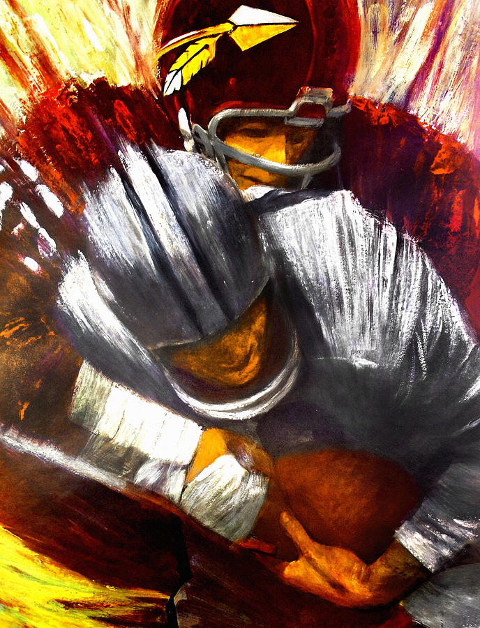 688x900 Washington Redskins 1966 Vintage Poster Painting By John Farr - Redskins Painting