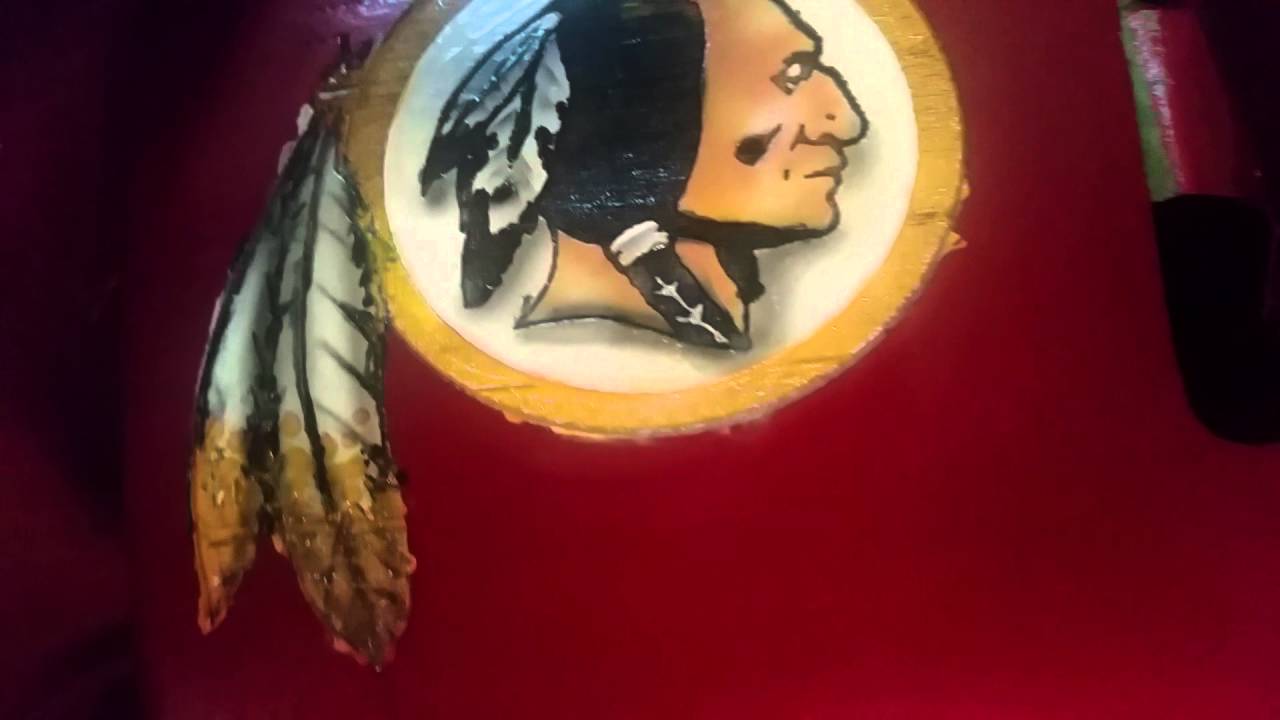 1280x720 Washington Redskins First Guitar Airbrushed - Redskins Painting