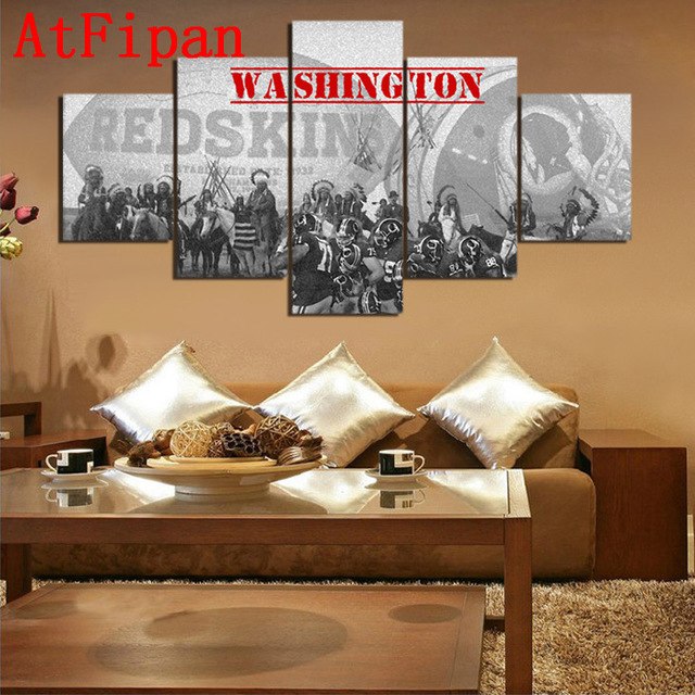 640x640 Atfipan 5pcs Washington Redskins Canvas Painting Wall Art Modular - Redskins Painting