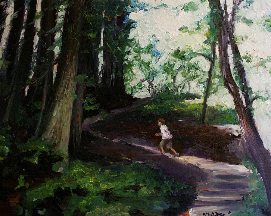 900x717 Redwood Forest Study Painting By Emily Jones - Redwood Forest Painting