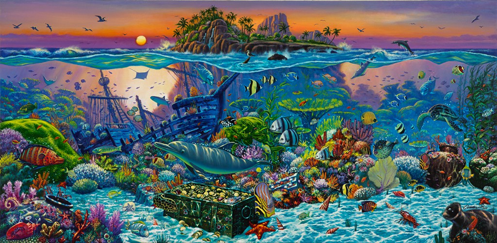 1024x502 Coral Reef Island - Reef Painting