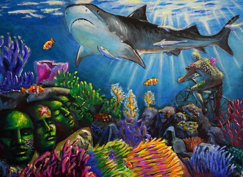 800x583 International Art Competition Inspired By Coral Reefs (Kslof - Reef Painting