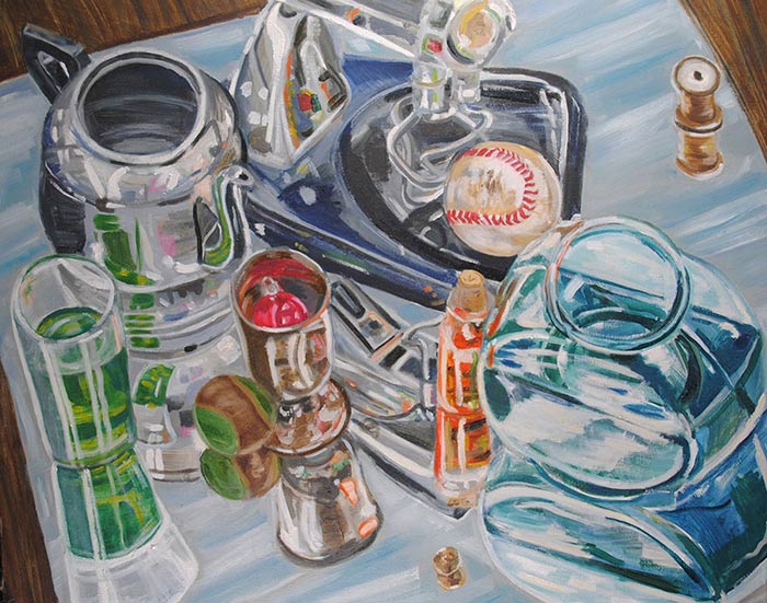 700x551 Reflective Still Life Study 2 Oil Painting Megan Coyle - Reflective Painting
